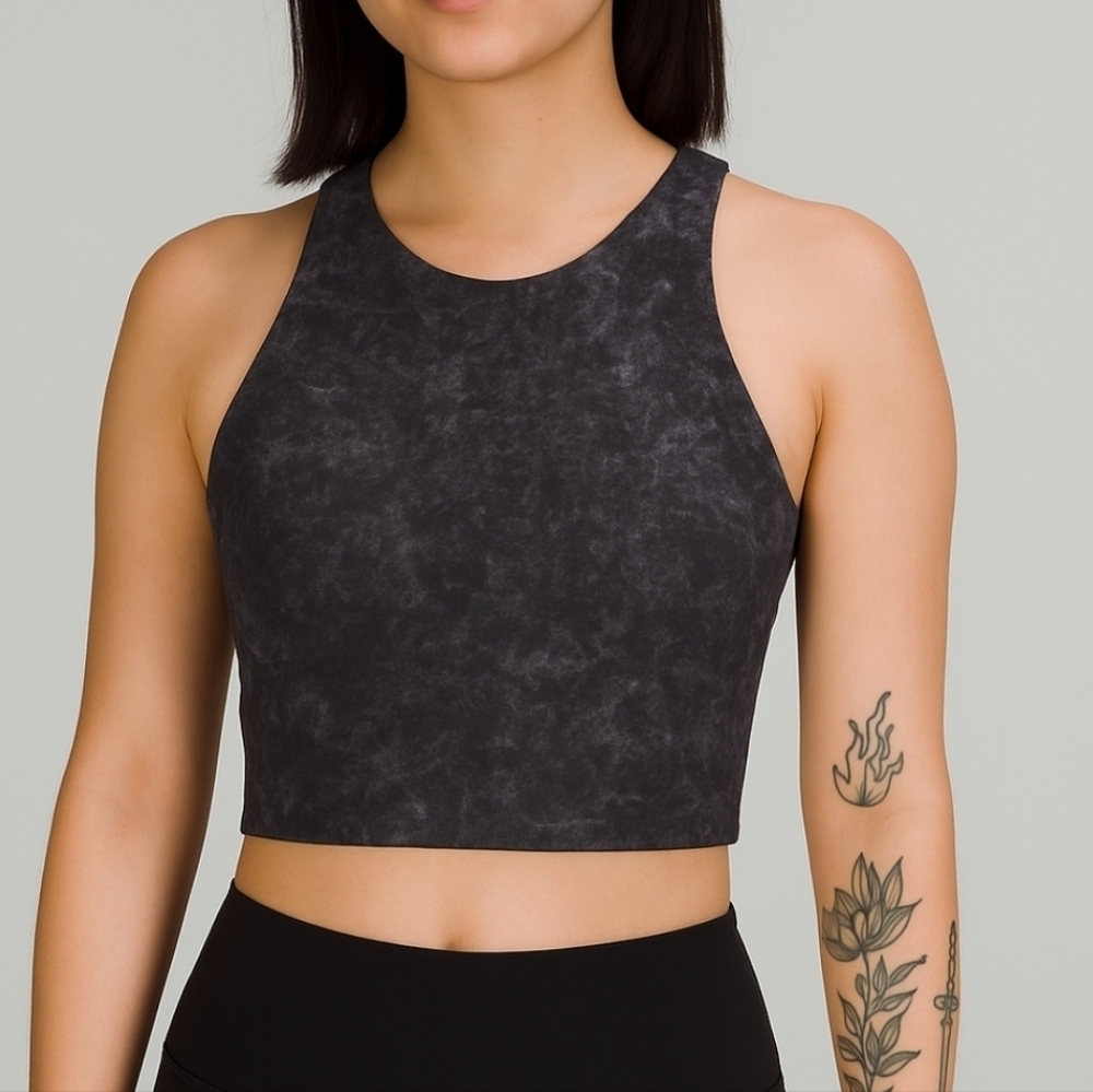 Lululemon Invigorate Training Tank Top Size 2 Dusky Lavender Black Athletic Wear